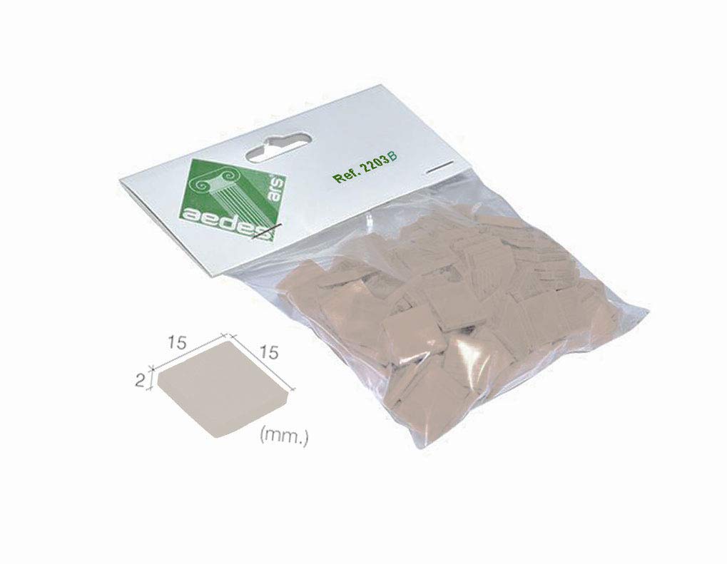 Outletdel ocio Aedes 2203B. Baldosa de Ceramica para construcciones de Miniatura. Color Blanco. 150 Unidades.