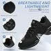 Dance Shoes for Women Jazz Shoes Women Dance Sneakers Breathable Air Cushion Split Sole Athletic Walking Dance Shoes A Black,8