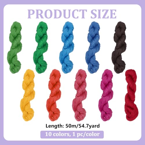 Hilos de algodón sashiko multicolor 10 piezas 50 m miniatura 2