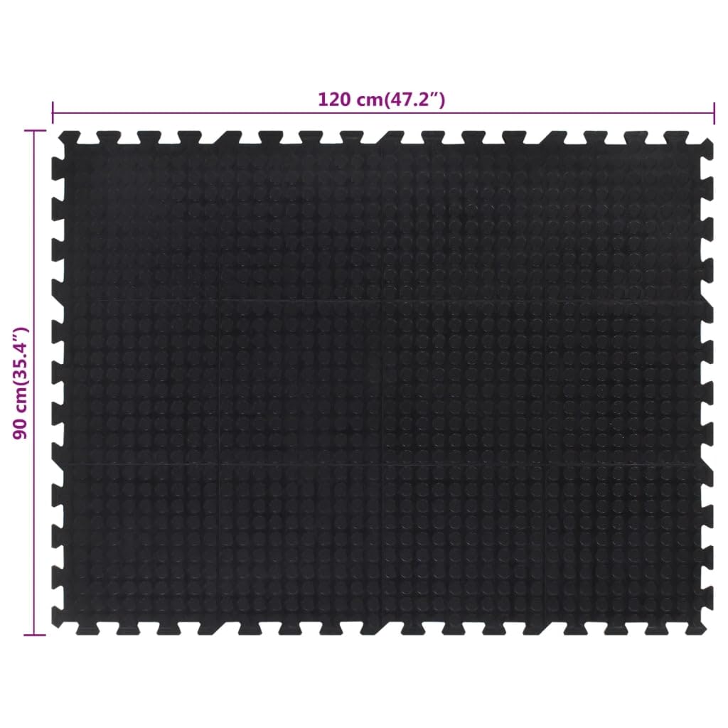 Gummimatte 90x120 cm 12 mm Bodenschutzmatte rutschfeste Bodenfliese für Fitnessstudio Garage