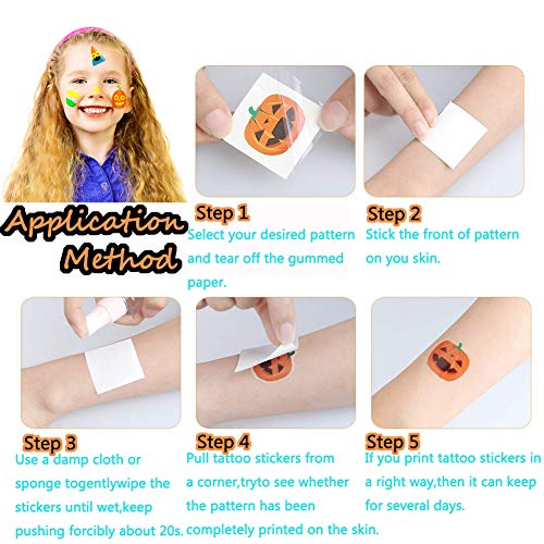 Bolzra AMWSJWENSTIE8301 144 Pcs Halloween Temporary Tattoos thumb #3
