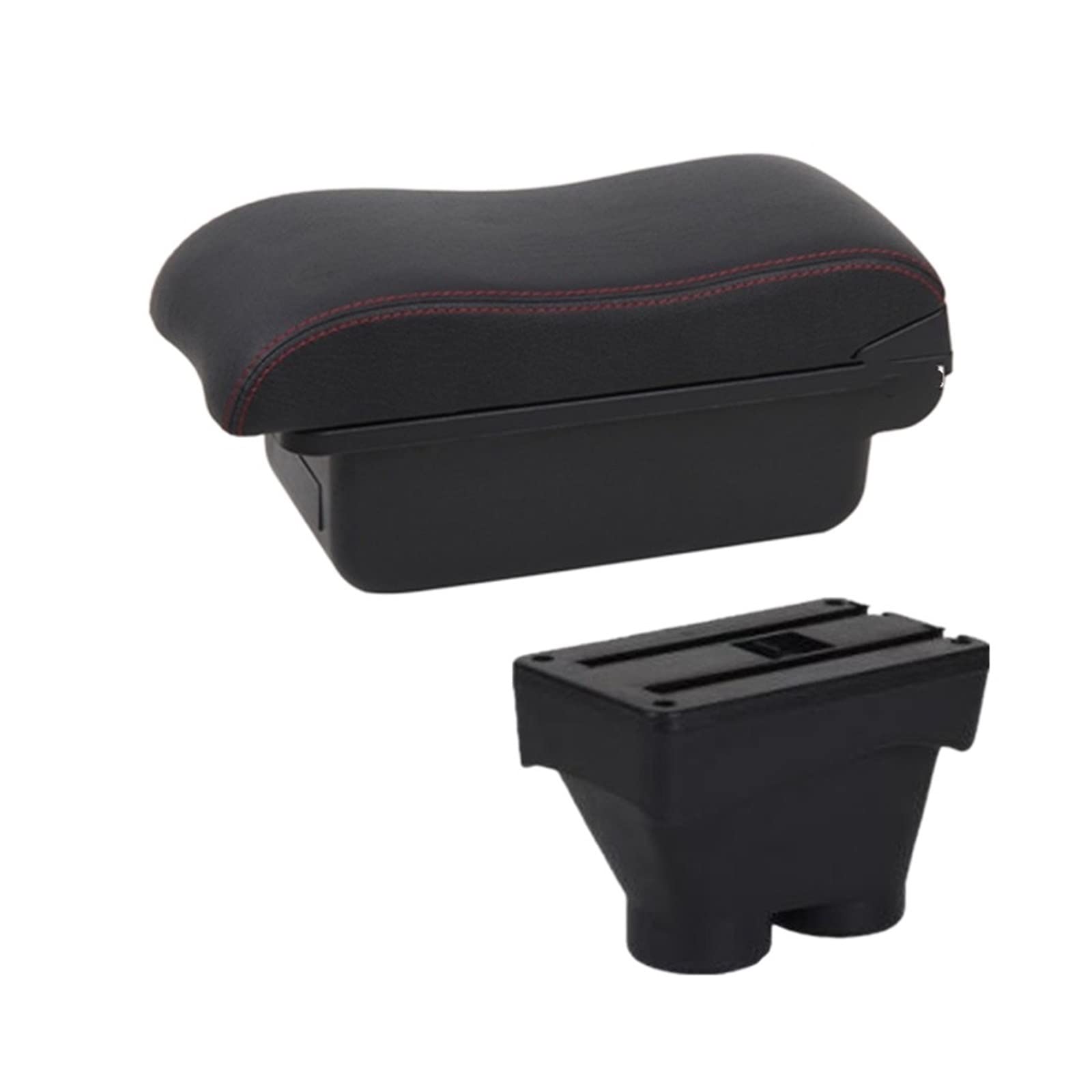 Caja De Reposabrazos para Peugeot 208 Caja De Almacenamiento De Reposabrazos Central De Coche Portavasos Cenicero Accesorios De Modificación USB (Color : A1 No USB)
