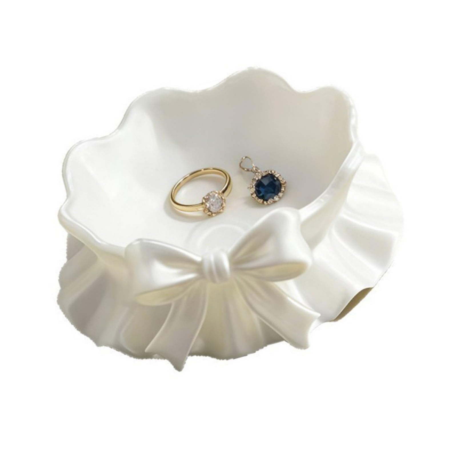 LUCKGONI Elegant 3D Printed Bowknot Shape Jewelry Tray For Organizing Rings Earrings And Cosmetics