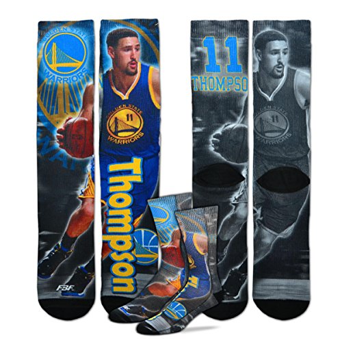 Golden State Warriors NBA Drive Crew Socks 1 Pair - Klay Thompson #11 (Large)