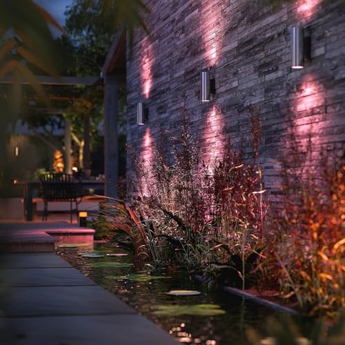 Philips Hue Appear INOX White and Colour Ambiance LED Smart Outdoor Wall Light, Compatible with Alexa, Google Assistant and Apple HomeKit - Image 5