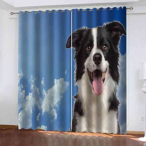 Rideau occultant chiot 3D isolant thermique pour chambre d'enfant moderne 300x270cm - 2