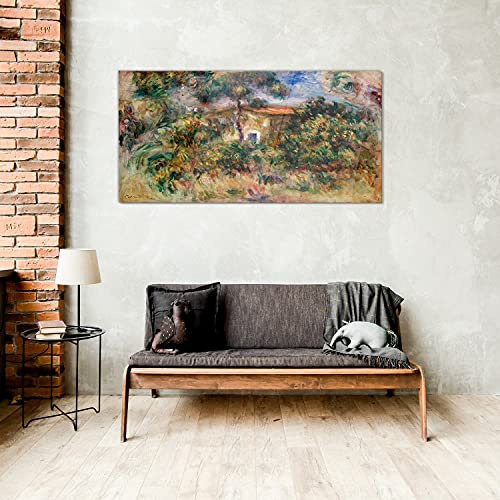 Tableau en Verre Maison D'arbustes 100x50 cm une impression haut de gamme - 4