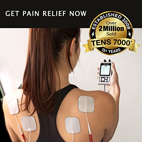 TENS 7000 Rechargeable TENS Unit Muscle Stimulator and Pain Relief Device - Advanced TENS Machine for Effective Back Pain Relief, Nerve Pain Relief, Muscle Pain Relief - Thumbnail 3