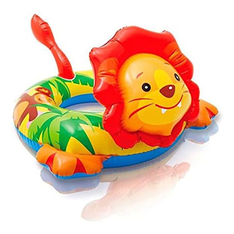 Image of Glan Swimming Ring Adult /Kids Inflatable Pool Float Tube Circle Water Toys Air Mattress Pool Swim Tube (Multi Color) (Animal Swimming Ring 6)