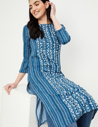 Image of Max Women's Rayon Blend Regular Fit Casual Kurta