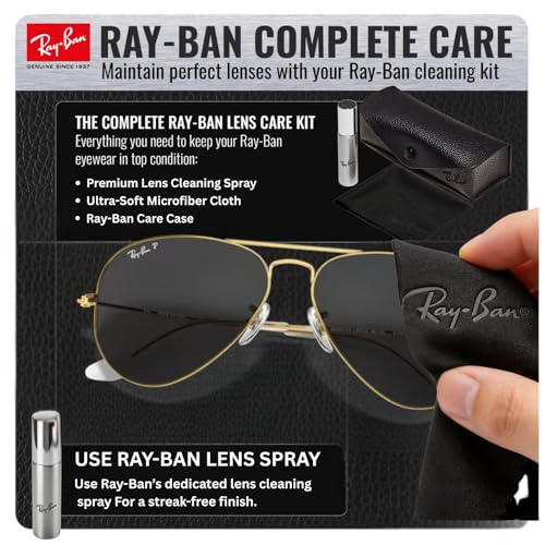 Image of Ray-Ban RB3025 CLASSIC AVIATOR POLARIZED Sunglasses for Men & Women with Official Eyewear Kit