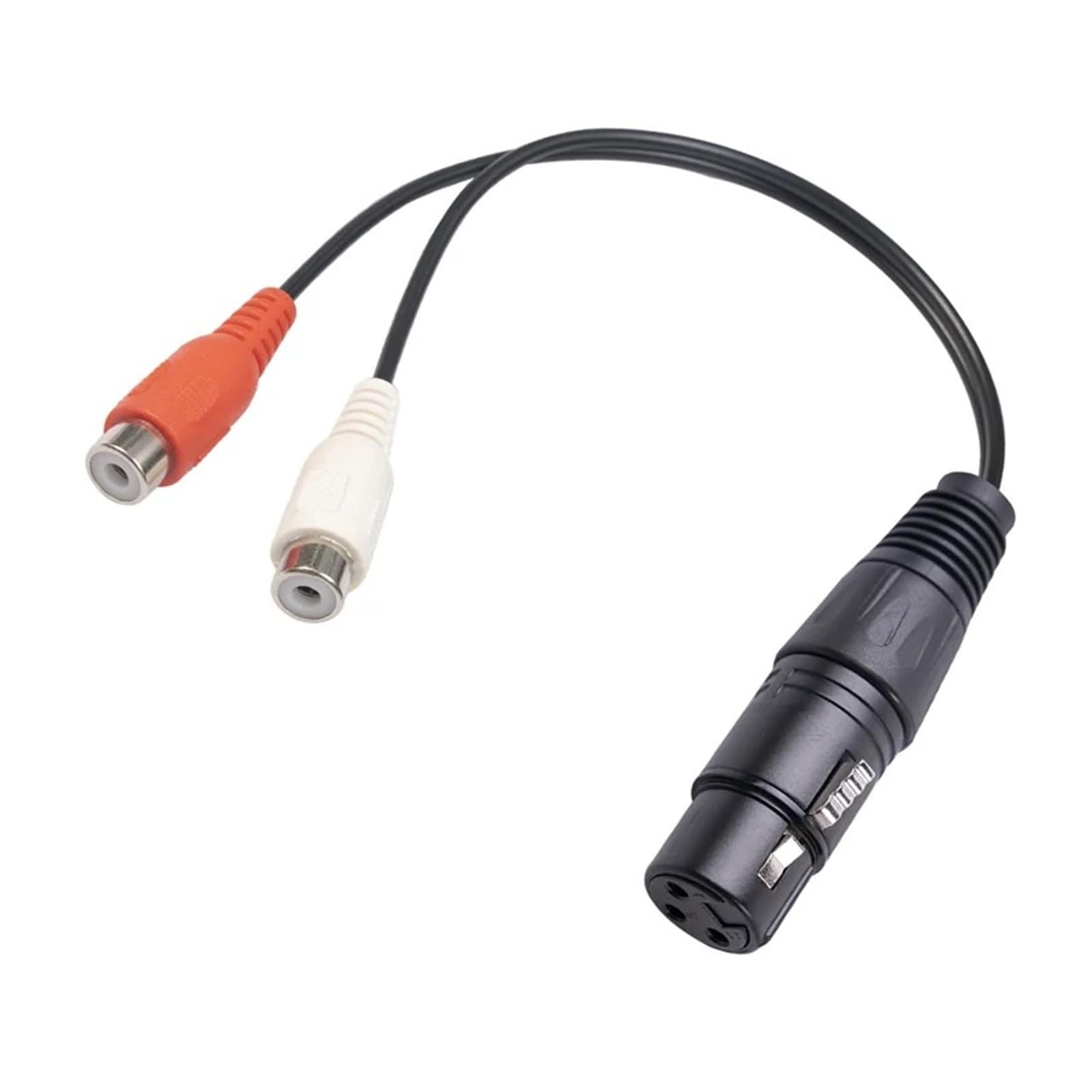 Cavo splitter da XLR femmina a doppio RCA a Y, 3 pin, sbilanciato, 1 XLR a 2 RCA, adattatore audio stereo per mixer DJ Sound System