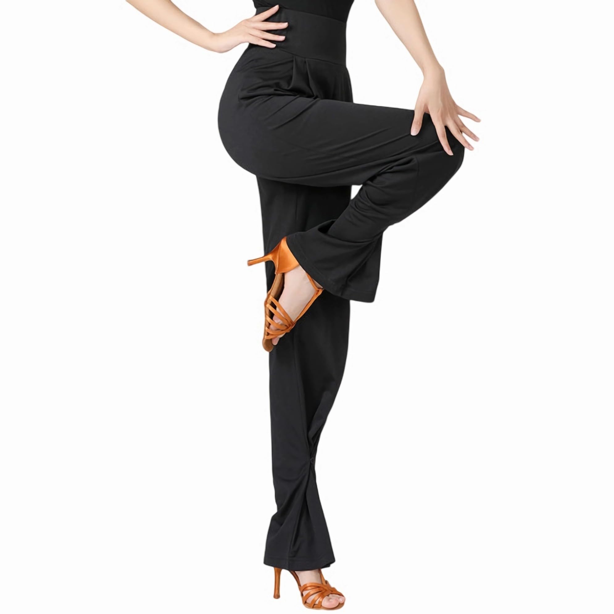 Dünne Latein-Tanzhose, Stretch, Persönlichkeit, kann Beine binden, Ballsaal, Tanz, lang, lockere Damenhose