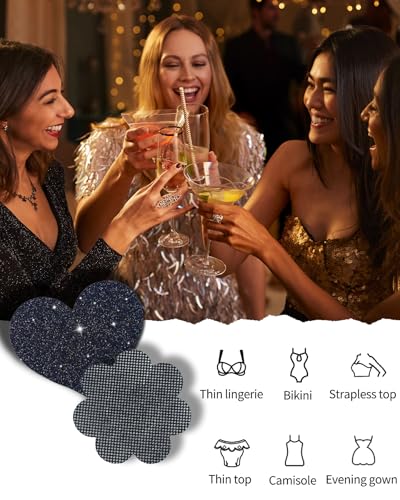 Image of CICKEE Pasties Rave Pack - 15 Pairs Nipple Covers Stickers - Disposable Sticky Breast Petals