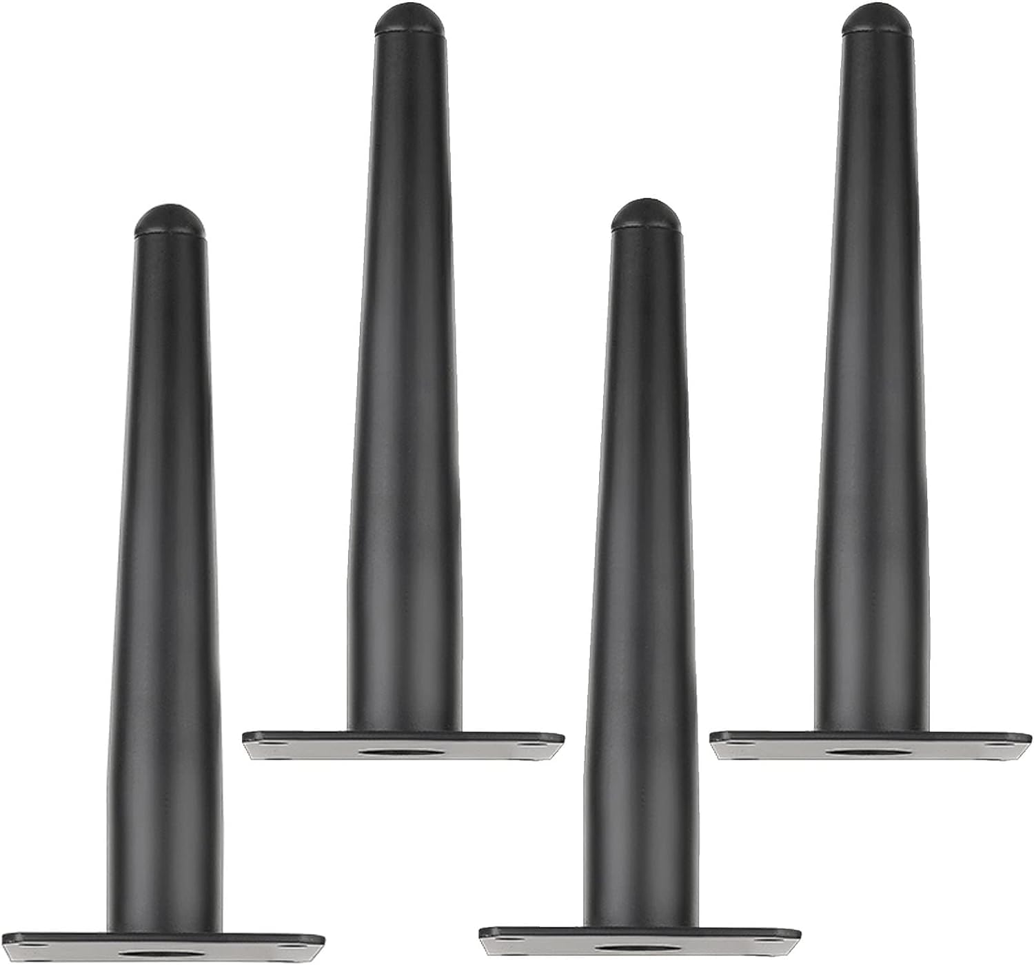 Rhllvj Black 4 Piece Diy Metal Table Legs, Modern Tapered Cabinet Support Legs, Kitchen Legs With Mounting Screws (30Cm/11.8In, + Gold)(,55Cm/21.7In)