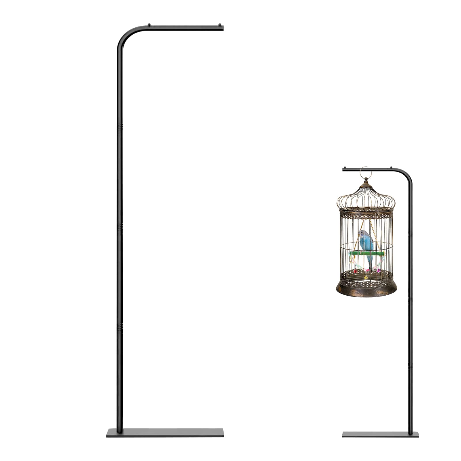 TBTFW Vogelkäfigständer, 170 cm hoch, mit Sockel | Geeignet zum Aufhängen verschiedener Arten von Vogelkäfigen. (Gewichtslimit: innerhalb von 15,9 kg)