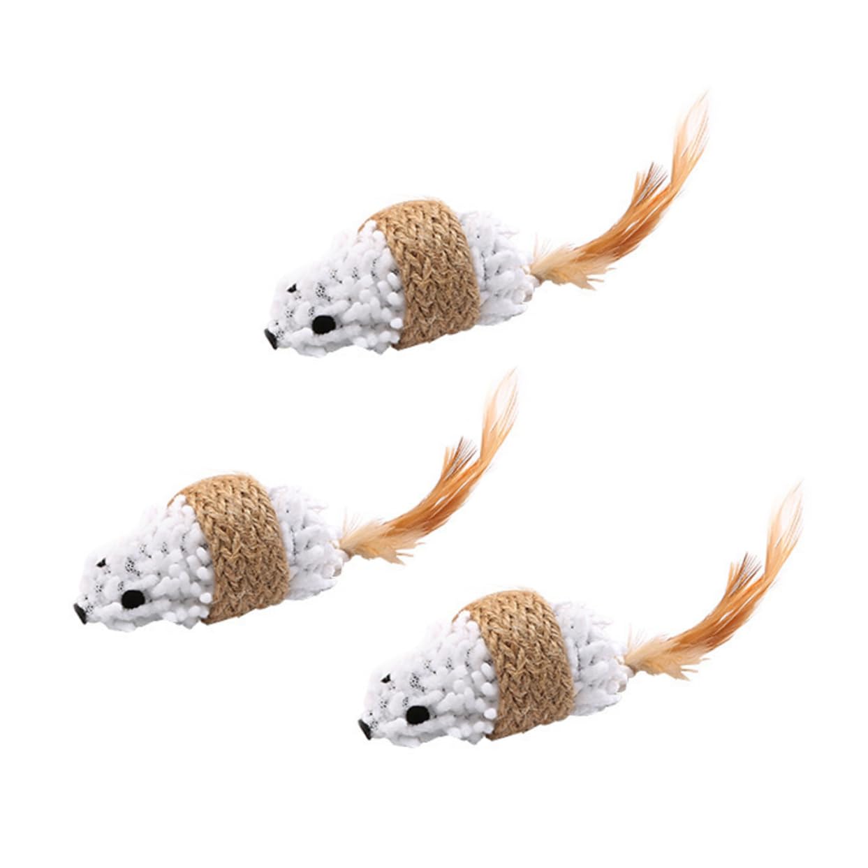 BCOATH Interactive Cat Toys 3 Pcs Cat Toys Plush and Rope Ideal for Home Office and Shop Decor