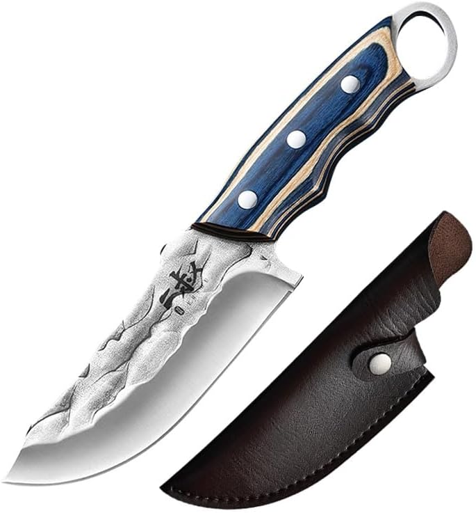 Meat Cleaver,Cleaver Knife Meat Cleaver Knife Hand Forged 5Cr15Mov Stainless Steel Camping Fishing Hunting Knife Fruit Butcher Boning Kitchen Chef Knife, LAMAJIGA5844