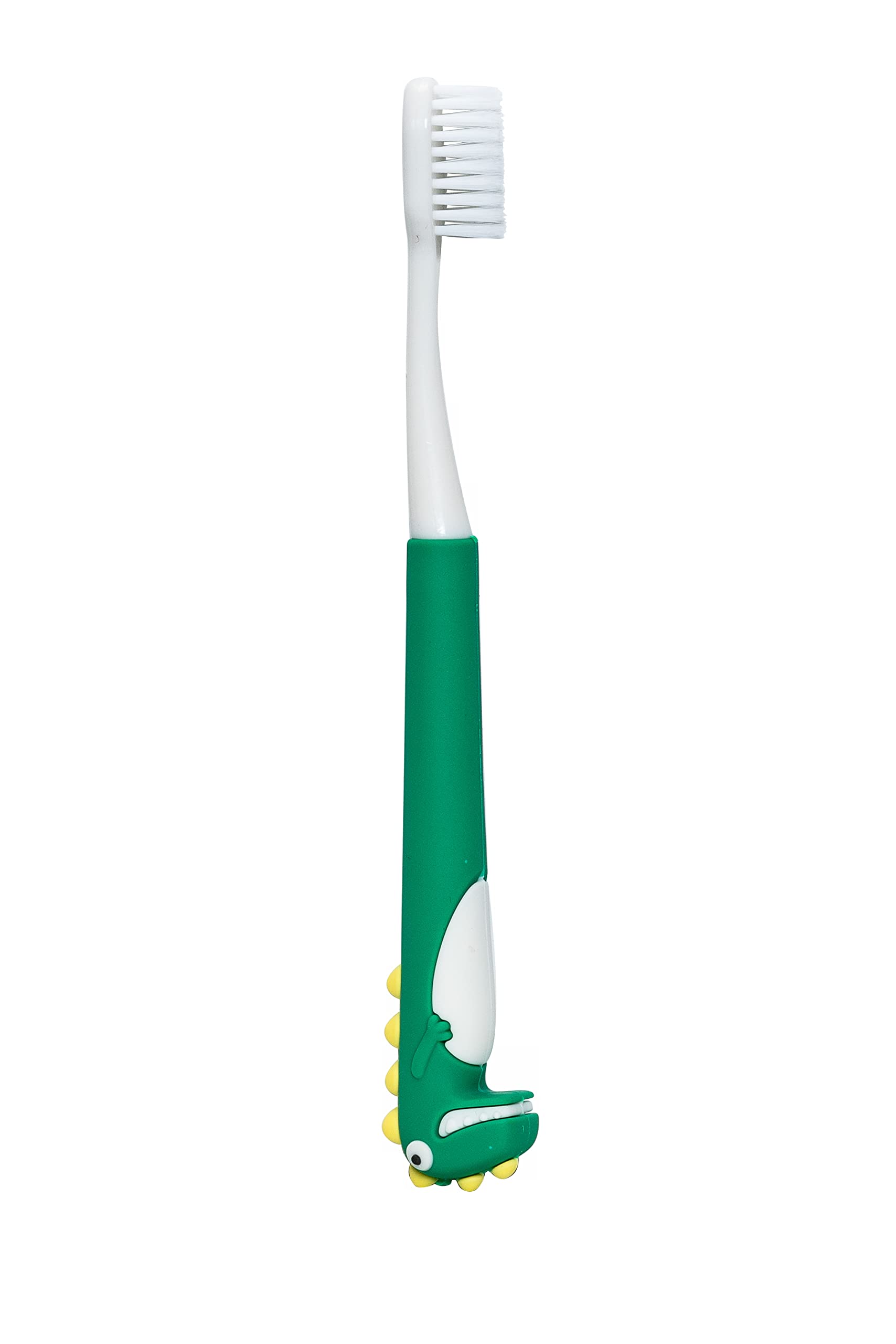 Adore New Dino Brush Toddler Manual Toothbrush Comfortable To Use Deep Cleaning Dense Bristle Animal Design Funny Children Toothbrush For Home (Dark Green)-image-13