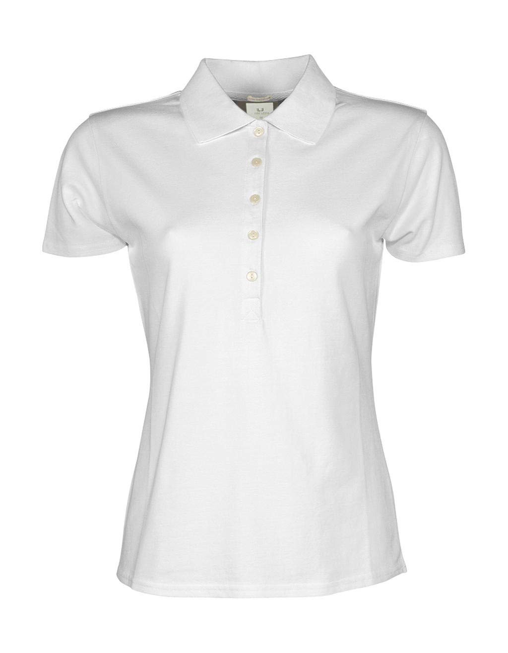 Tee Jays Women's White Luxury Stretch Polo Shirt