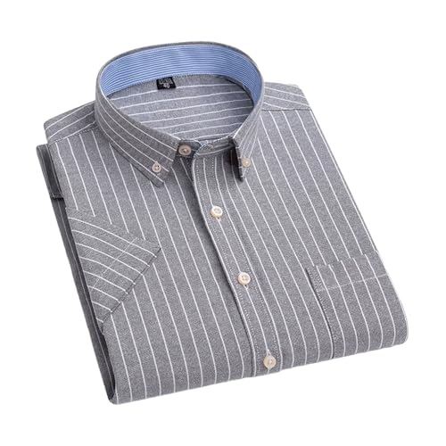 Chemise Oxford homme à carreaux et rayures coupe droite oversize