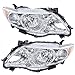 labwork Headlights Assembly Replacement for Toyota Corolla 2009 2010 Projector Headlamps with Amber Corner Pair Left + Right Side (Passenger & Driver Side)