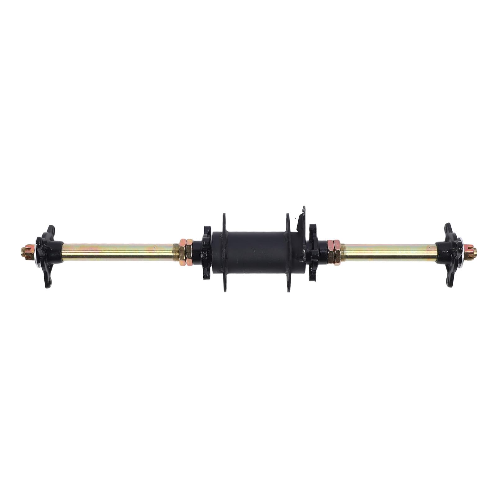 Kit de Eje Trasero para Kart, Eje Vivo de 650mm con Piñón y Soporte de Disco de Freno, para Kart Quad y Triciclo de Derrape