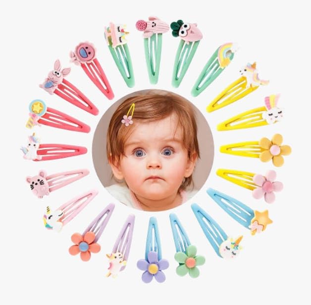 Tic Tac Hair Clips For Girls 20 Pcs Baby Hair Clips Hair Pins For Girls