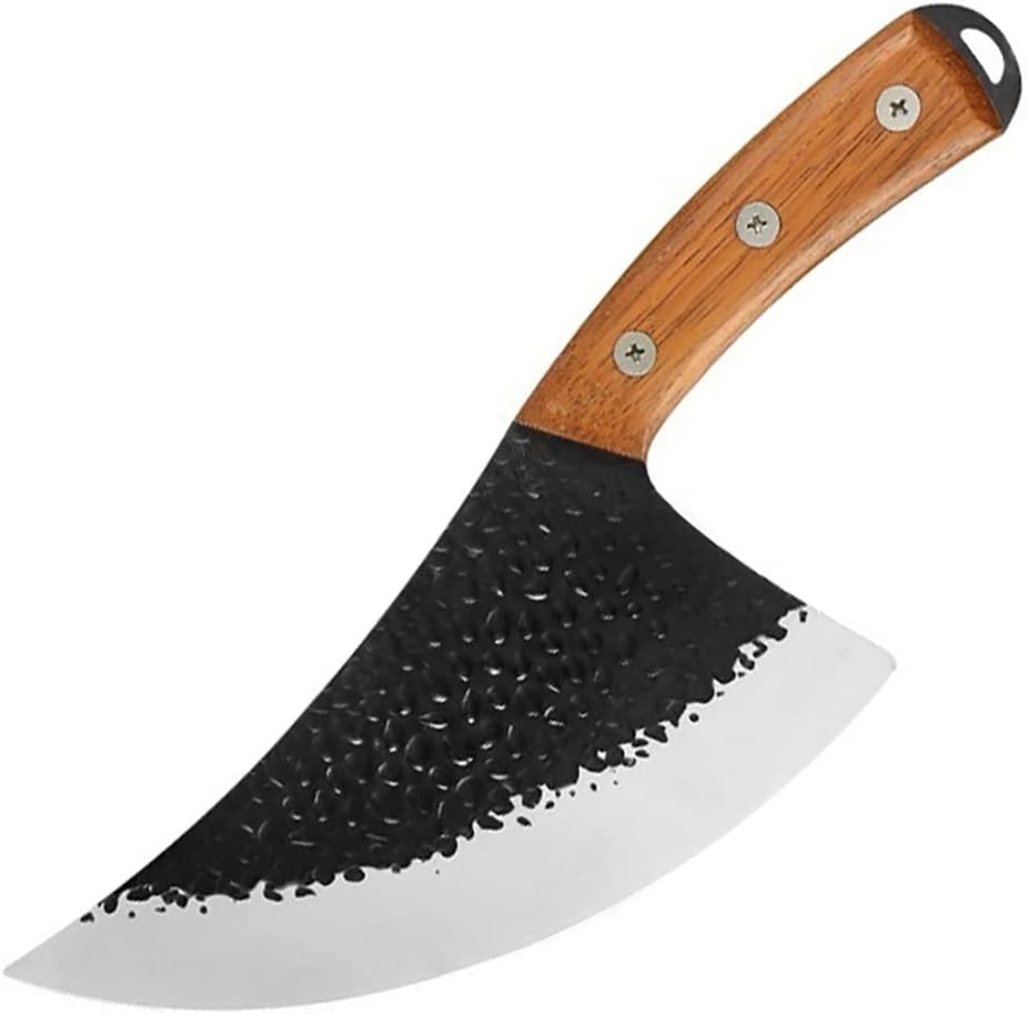 MAYiT Meat Cleaver Knife, Meat Cleaver Type Butcher Knife Stainless Steel Ktichen Knife Handmade Forged Blade Non-stick Kitchen Accessories (Size : A.7 inch)