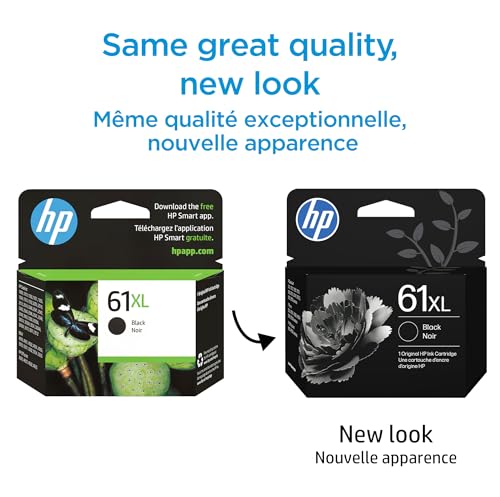 HP 61XL Black High-Yield Ink | Works with DeskJet 1000, 1010, 1050, 1510, 2050, 2510, 2540, 3000, 3050, 3510, Envy 4500, 5530, OfficeJet 2620, 4630 | Instant Ink Eligible | CH563WN|Packaging May Vary - image 4