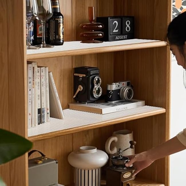 Shelf Liners 10 inch Wide x 20 ft Waterproof Kitchen Cabinet Drawer Liner Non Slip Pantry Shelves Liner Non Adhesive Protector mat for Closet Cupboard Bathroom Dresser undersink