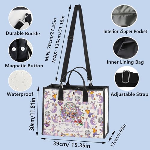Image of WZMPA Dragon Crossbody Bag Purple Dragon Gift Dragons Shoulder Bag Cartoon Merchandise