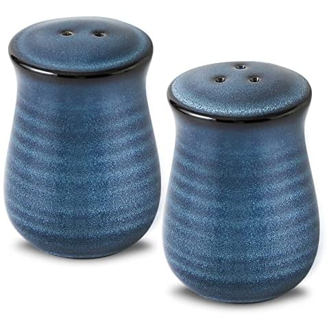 Tikooere Farmhouse Ceramic Salt and Pepper Shakers Set Cover