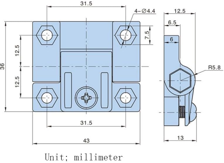 Plastic Hinges Damping Electrical Cabinet Box Hinge Assemblies