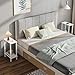 TUTOTAK Small Side Table, Narrow End Table, Set of 2, Skinny Sofa Table, Slim Nightstand, Couch Table, Living Room, Bed Room, White TB01BW0622
