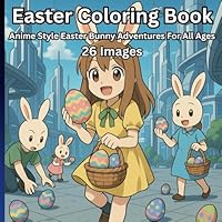 Easter Coloring Book: Relax and unwind with Anime style Easter Bunny adventures. B0F66GKK7T Book Cover