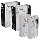 LD © Remanufactured Replacements for Hewlett Packard C9403A (HP 72) Set of 2 HY Matte Black Ink Cartridges for HP DesignJet T1100, T1100ps, T1120, T1120 SD-MFP, T1120ps, T1200, and More