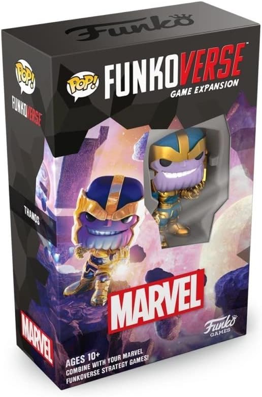 Funkoverse: Marvel 101 1-Pack - Thanos - 3'' (7.6 Cm) POP! - Light Strategy Board Game For Children & Adults (Ages 10+) - 2-4 Players - Collectable Vinyl Figure - Gift Idea