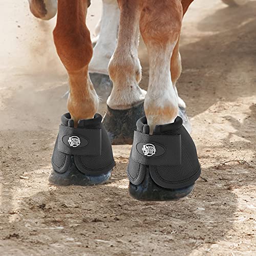Smithbuilt Equine Hoof Overreach No Turn Ballistic Bell Boots For Horses, Black - Medium #TOP6