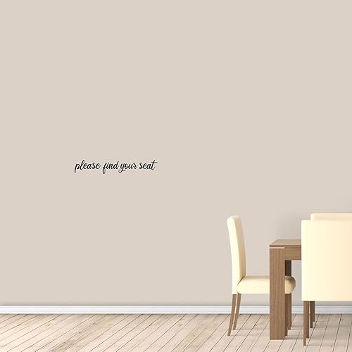 Miniatura 2 de Sweetums - Calcomanía decorativa de vinilo para pared, boda, recepción, fiesta, evento especial, calcomanía de pared con texto en inglés Please Find