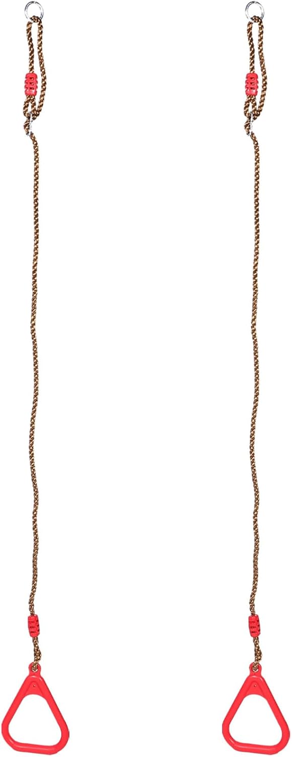 HANABASS 1Pair Durable Plastic Gymnastic Rings for Equipment for Full Body Strength Training for Pull Ups and Bodyweight Exercises Outdoors