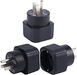 Europe to US/Canada/Mexico Plug Adapter, EU Schuko Type C/E/F Plug Fit to USA/Canada Socket, European/Germany/French Plug to USA Travel Plug Converter (1 Piece)