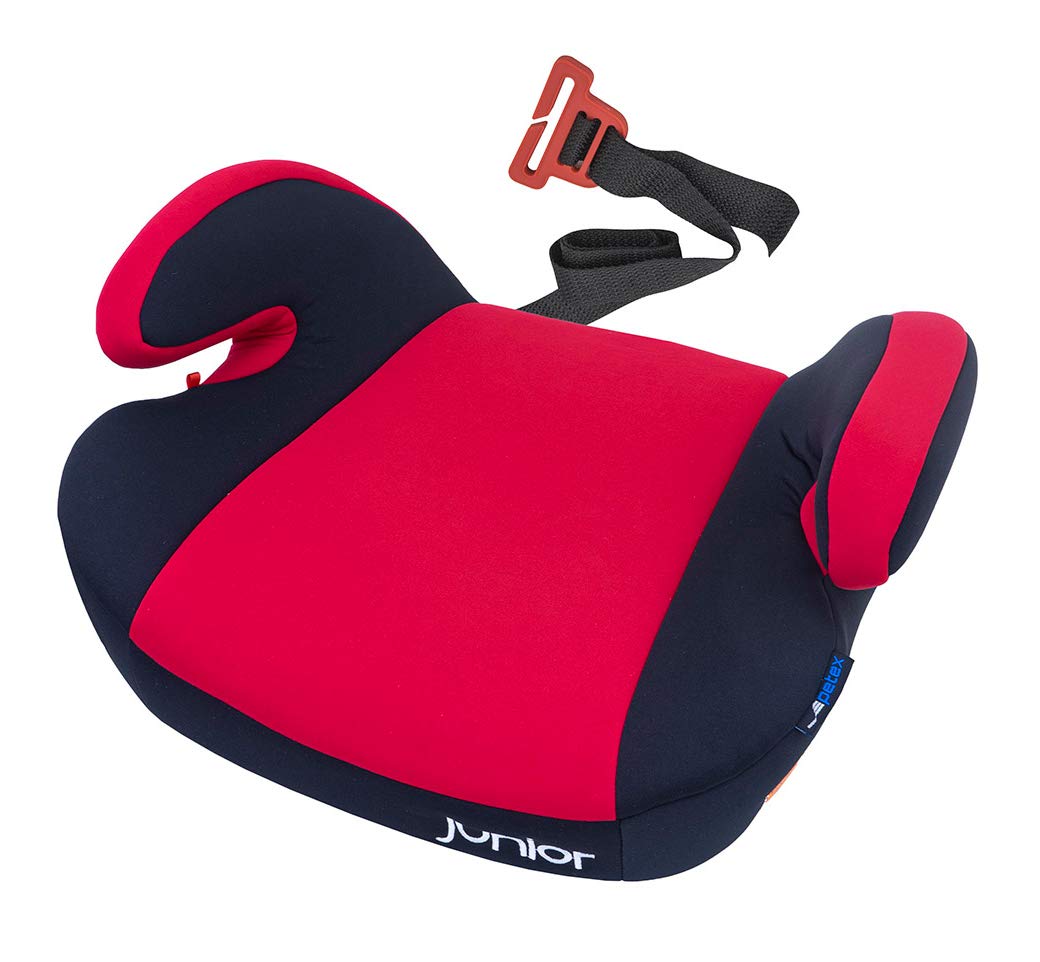Petex Asiento elevador de coche Maja con sistema de fijación ISOFIX, grupo ECE 3, niños de 7-12 años, 22-36 kg, color rojo