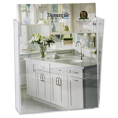 Clear-Ad - Acrylic Wall Mount Brochure Holder 8.5X11 (Pack Of 4) - Plastic Hanging Flyer Holders - Adhesive Or Wall Mounted File And Magazine Rack - Single Pocket Literature Display Box - Lhw-M161 #TOP1