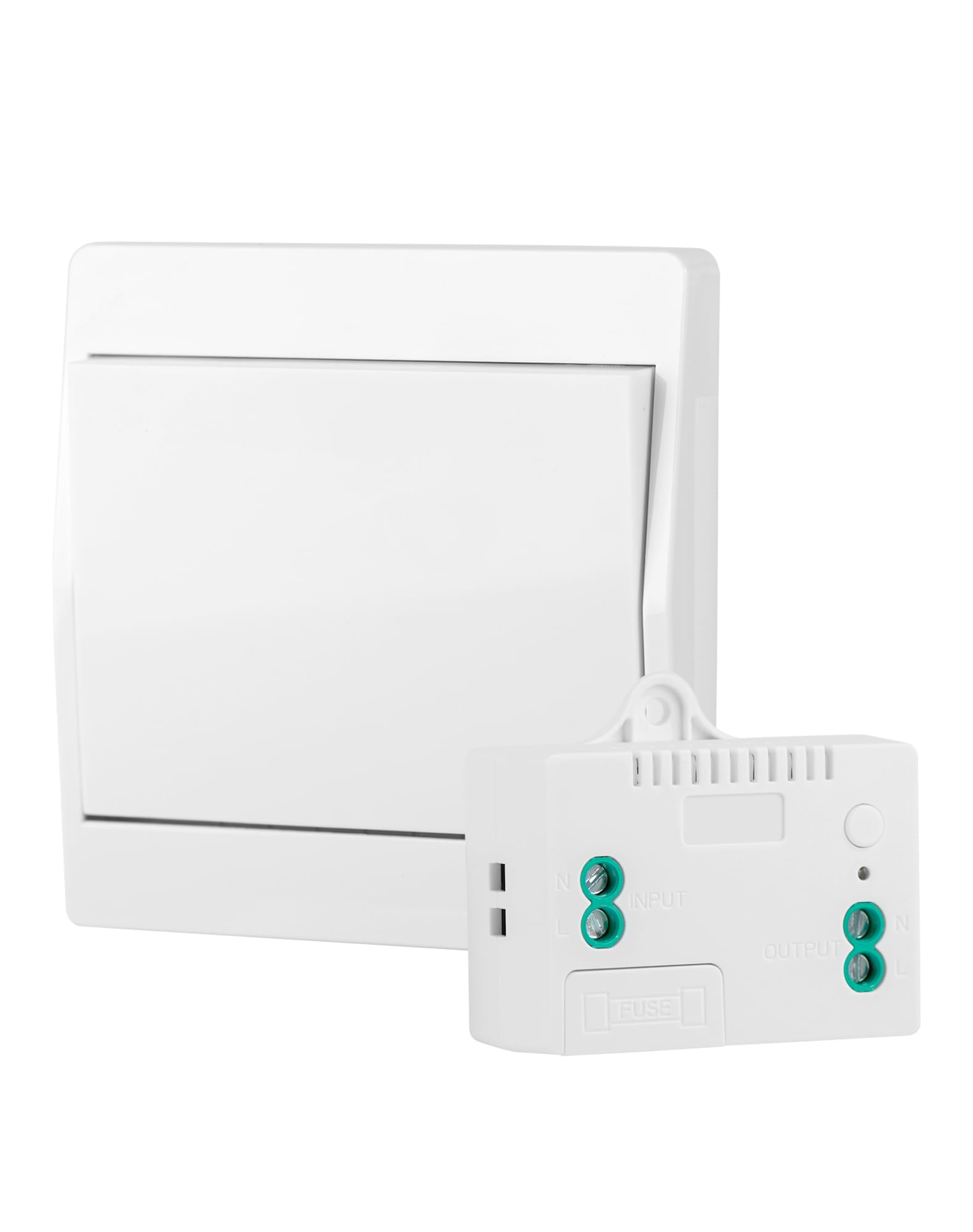 LAOYE Interruptor Inteligente de Luz Interruptor Inalambrico sin Batería Interruptores de Luz Pared con Receptor 10A Interruptor Inteligente Conmutador Sin Cableado, Alcance de Distancia Hasta 50m