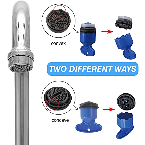 12 Pcs Cache Aerator, 5 Sizes Faucet Aerator Key Removal Wrench, Replacement Cache Aerator For Sink M16.5 18.5 21.5 24 Mm Tap Aerators Flow Restrictor #TOP2