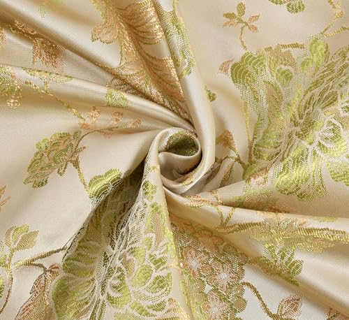 Image of FRESH FROM LOOM Window Room Darkening Curtains 5 Feet Long,High Tenacity Yarn Polyester Rod Pocket Weaved Premium Screens for Home Office,Prada for Living Room Bedroom,Dust Repellent(Green,5ft,1pc)