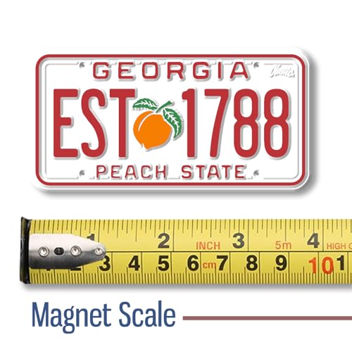 Imán decorativo placa Georgia 1.9" x 3.8" goma 3D miniatura 2