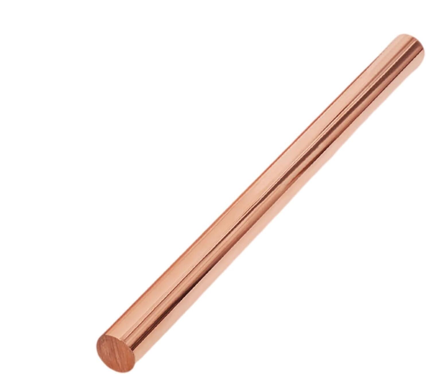 Varilla redonda de cobre puro de 16 mm de diámetro y 300/400/500 mm de longitud, ideal for manualidades, aficiones, electricidad e industria.(16 * 500mm)