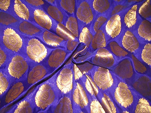 Brocade de soie violet or BRO718 anti-effilochage pour coupe nette facile